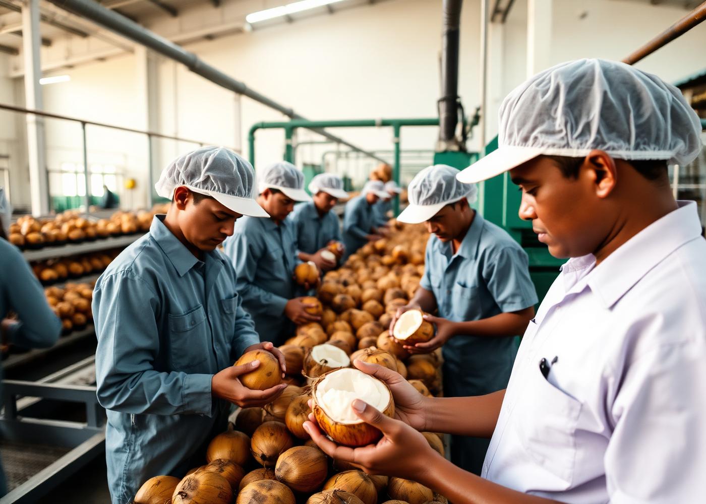 Quality inspection at processing facility